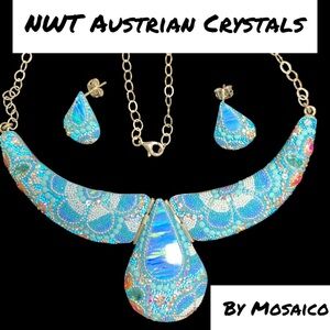 NWT Mosaico Austrian Crystal necklace & earrings 💕💕 new line! 💕💕
